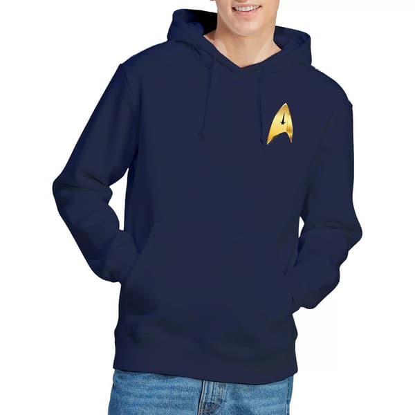 Star Trek: Discovery Herr Command Badge Hoodie L Marinblå Navy L