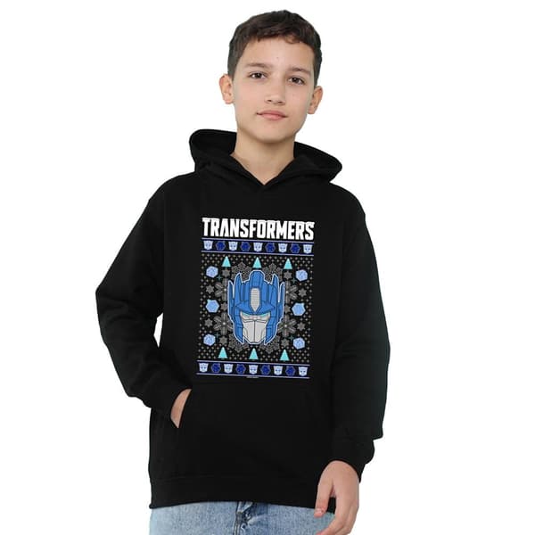 Transformers Barn/Kids Optimus Prime Ful Jultröja Black 7-8 Years
