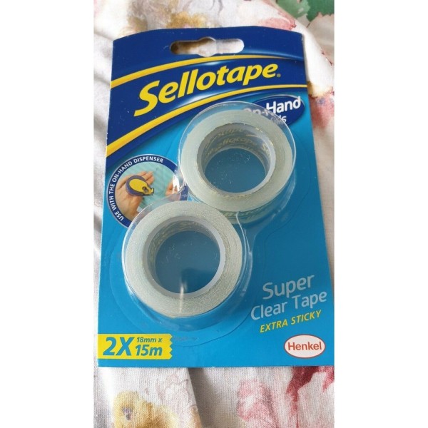 Sellotape On Hand Refill (2-pack) 2-pack Klar Clear Pack of 2