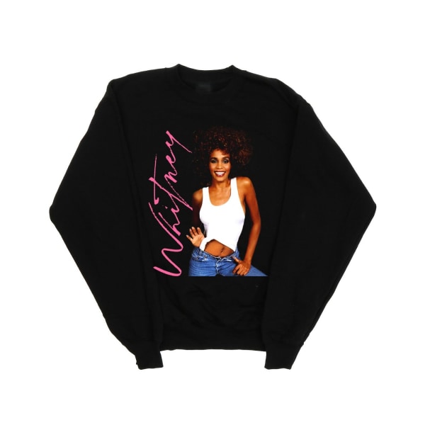 Whitney Houston Dam/Kvinnor Whitney Smile Sweatshirt S Svart Black S