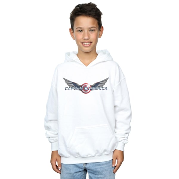 Marvel Boys Falcon Och Vinternsoldaten Captain America Logotyp White 7-8 Years