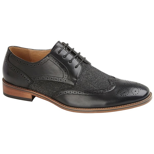 Goor herr 4 Eye läderfodrad Brogue Gibson sko 9 UK svart Black 9 UK