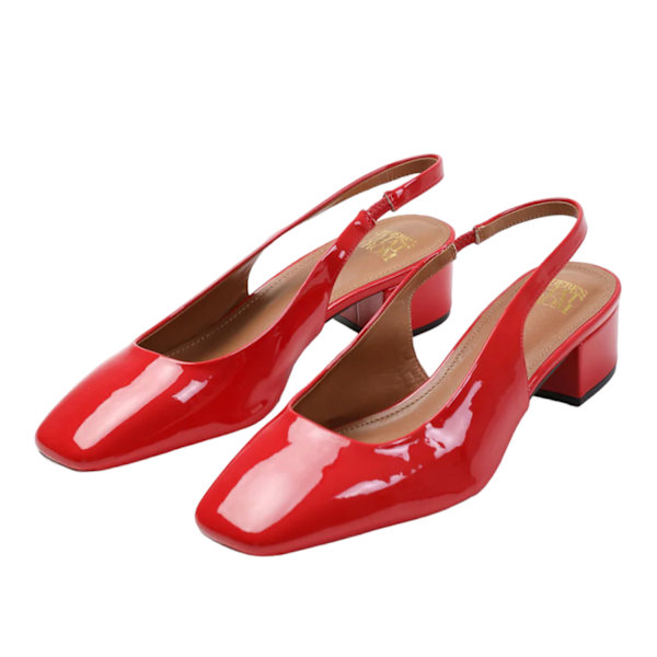 Where's That From Dam/Damer Michigan Lackläder Sling B Red 3 UK