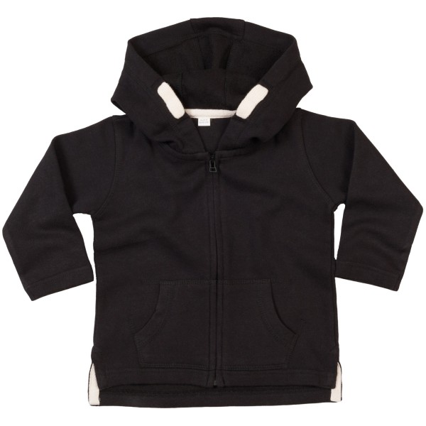 Babybugz Unisex Baby Hoodie i borstad fleece med hel dragkedja 4-5 år B Black 4-5 Years