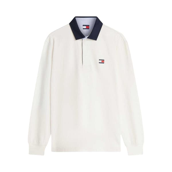 Tommy Jeans Långärmad Pikétröja för Herr L Calico Calico L