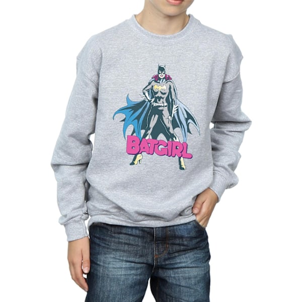 DC Comics Batgirl Pose Sweatshirt för pojkar 7-8 år Sports Grey Sports Grey 7-8 Years