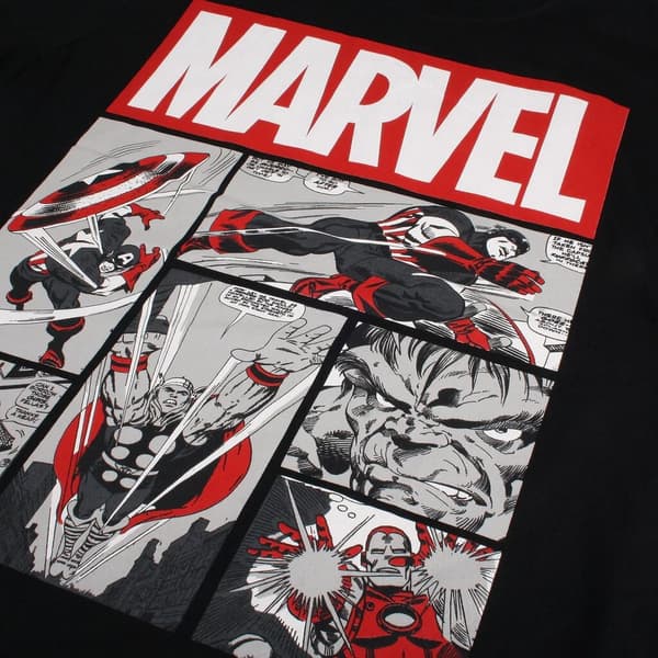 Marvel Hjältar Comic T-shirt M Svart/Röd/Vit Black/Red/White M