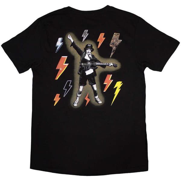 AC/DC Unisex Bolt Array Bomull T-shirt XL Svart Black XL