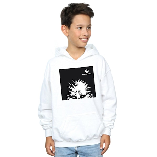 Star Wars Pojkar Chewbacca Look Hoodie 7-8 År Vit White 7-8 Years
