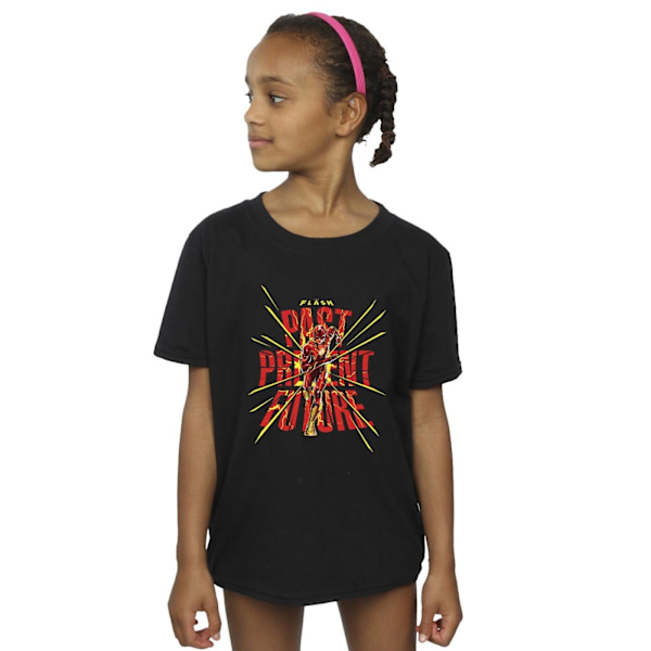 DC Comics Girls The Flash Förflutna Nutid Framtid Bomull T-shirt 5- Black 5-6 Years