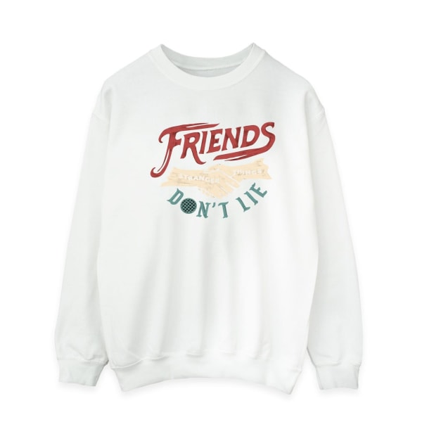 Netflix Män Stranger Things Friends Don't Lie Hands Sweatshirt White S