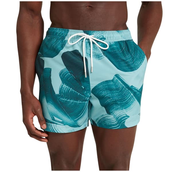 Ted Baker Herr Badshorts med tryck L Turkos Turquoise L