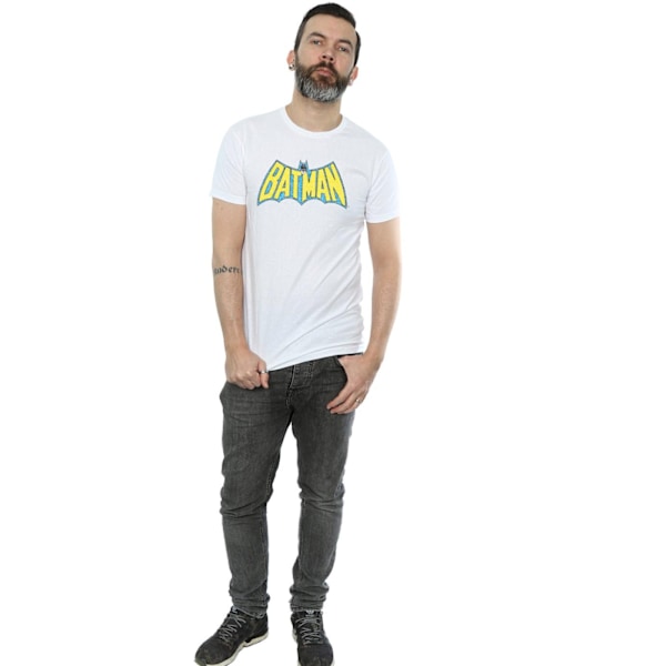 DC Comics Herr Batman Crackle Logo T-shirt S Vit White S