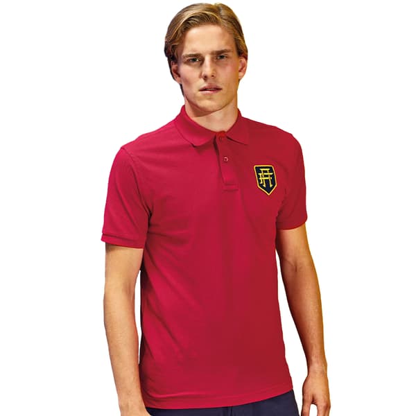 Asquith & Fox Herr Enfärgad Kortärmad Pikétröja M Röd Red M