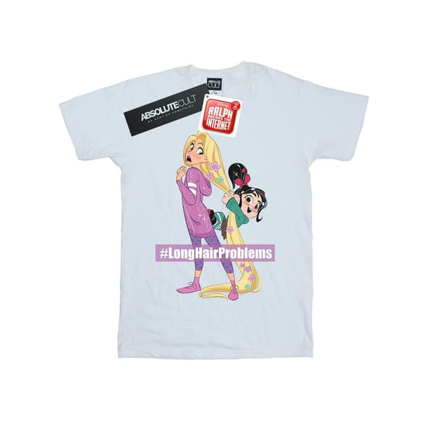 Disney Herr Wreck It Ralph Rapunzel Och Vanellope T-Shirt M Vit White M