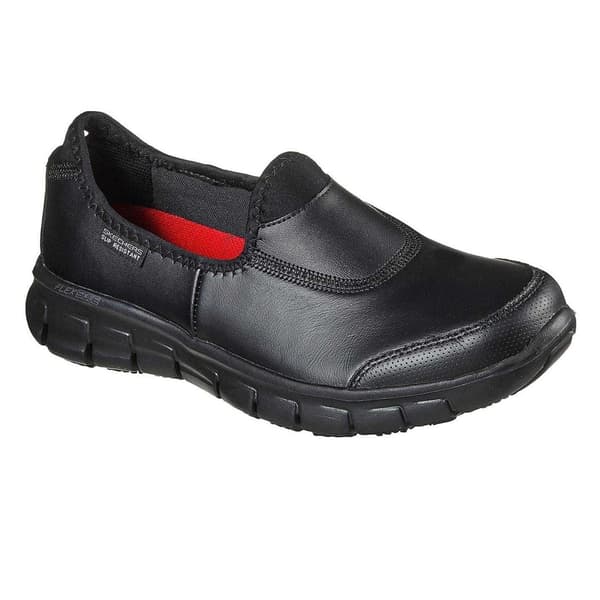 Skechers Dam Sure Track Säkerhetsskor i Läder för Arbete 6.5 Black 6.5 UK
