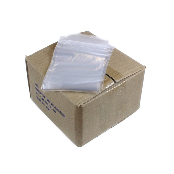 Polybags Budget Grip Seal Plastpåse (Förpackning om 1000) 7,5 tum Clear 7.5in x 3in