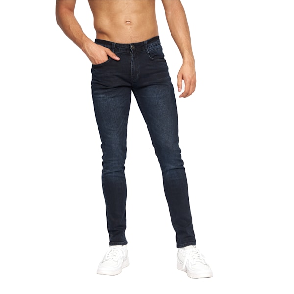 Duck And Cover Maylead Slim Jeans 38L Blå Svart Blue Black 38L