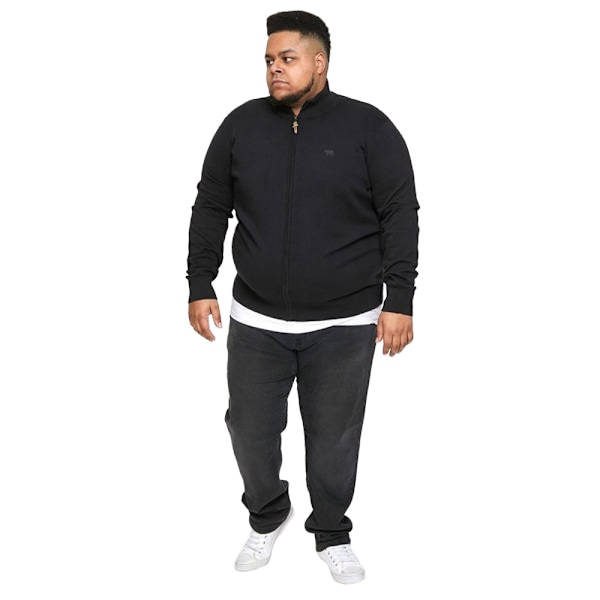 Duke Herr D555 Franco 1 Stickad Helzip Kingsize Huvtröja 4XL Svart Black 4XL