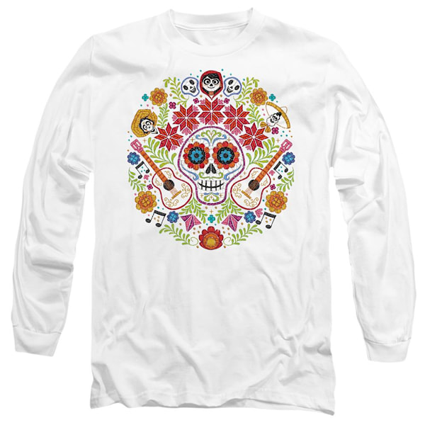 Coco Unisex Vuxen Day Of The Dead Ernesto Miguel Hector Patch T-shirt White L