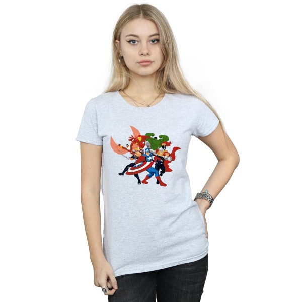 Marvel Womens/Ladies Avengers Montera Comic Team Cotton T-Shir Sports Grey M