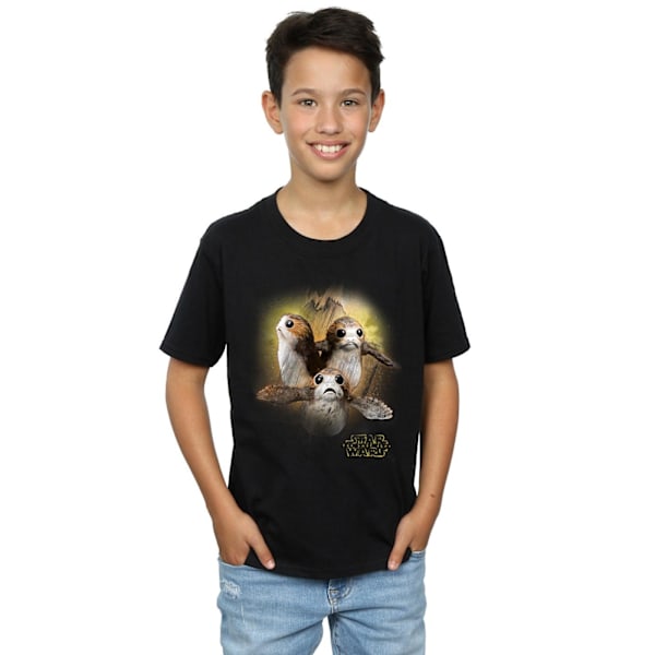 Star Wars: The Last Jedi Boys Porg Borstad Bomull T-shirt 12-13 Black 12-13 Years