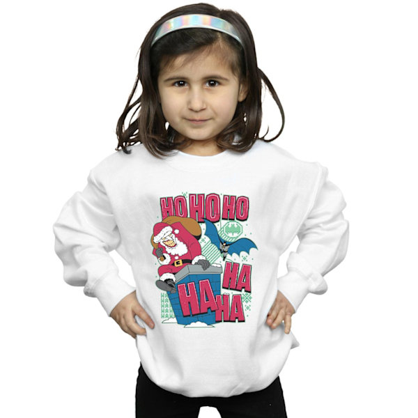 DC Comics Girls Batman And Joker Ha Ha Ha Ho Ho Ho Sweatshirt 5 White 5-6 Years