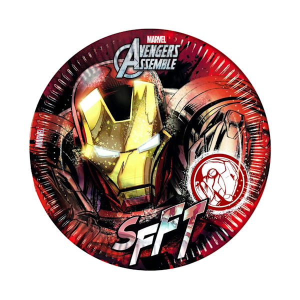 Iron Man SFFT Pappersfestplattor (8-pack) En Storlek Röd/Guld Red/Gold One Size