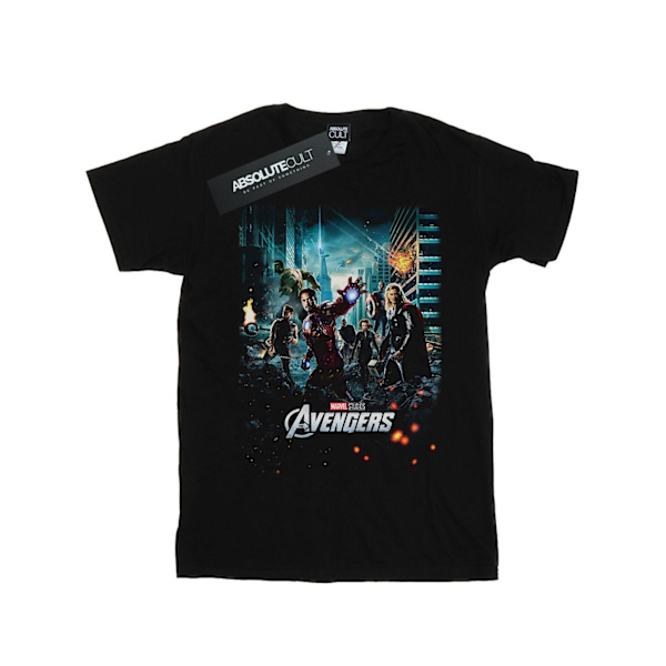 Marvel Studios Dam/Damer The Avengers Poster Bomull Boyfrie Black 3XL