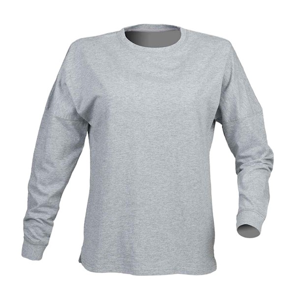 Skinni Fit Unisex Adult Heather Drop Shoulder T-Shirt L Grey Grey L