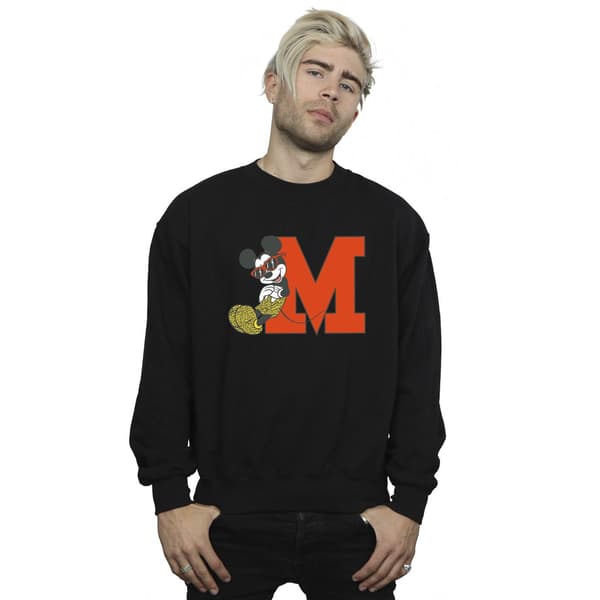 Disney Herr Mickey Mouse Leopard Byxor Sweatshirt L Svart Black L