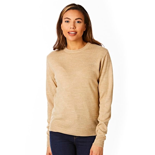 Light And Shade Dam/Dam Mjuk Crew Neck Tröja S Cam Camel Beige S