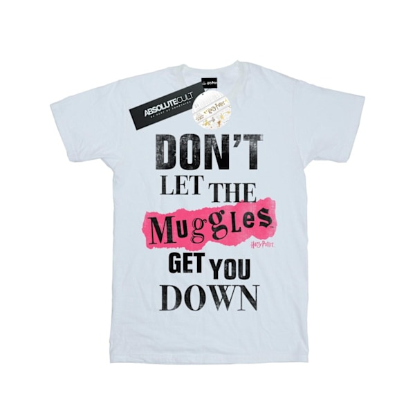 Harry Potter Muggles Clippings T-shirt för män, 4XL, vit White 4XL