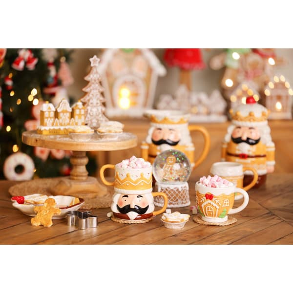 Tomten och vänner Keramisk pepparkakskopp och fat En storlek Light brown One Size