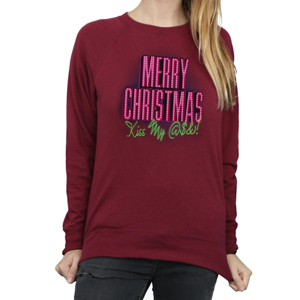 National Lampoon's Christmas Vacation Dam/Damer Kiss My Ass Burgundy XL