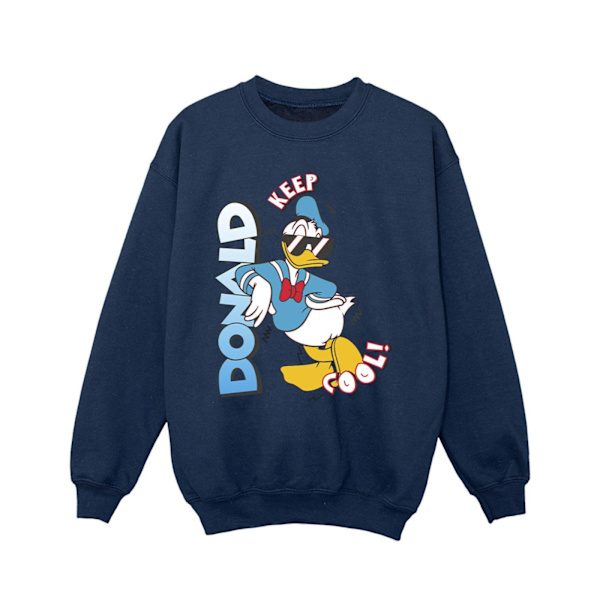 Disney Girls Donald Duck Cool Sweatshirt 3-4 år Marinblå Navy Blue 3-4 Years