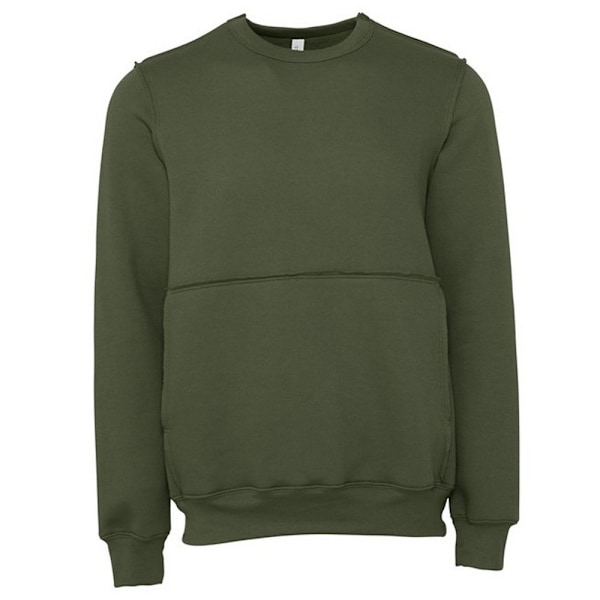Bella + Canvas Unisex Adult Raw Seam Pullover XXL Military Green Military Green XXL