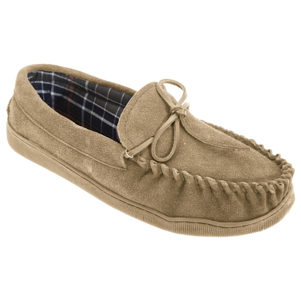 Sleepers herr Adie äkta mockasinslippers i mocka 8 UK sand Sand 8 UK