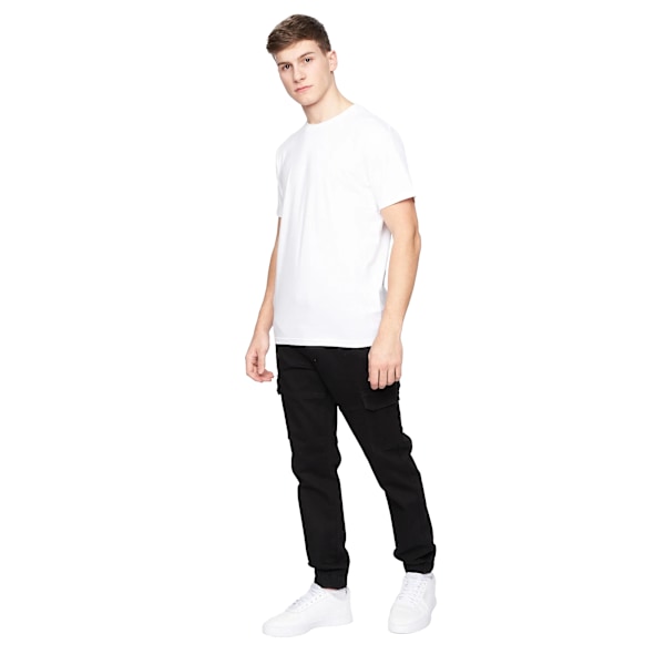 Crosshatch herr Malimore cargobyxor med muddar vid ankeln 36R enfärgad svart Solid Black 36R