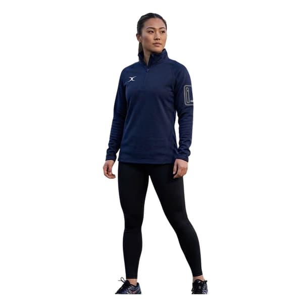 Gilbert Dam/Dam Fleece Quarter Zip Raglan Långärmad Tröja Dark Navy 6 UK