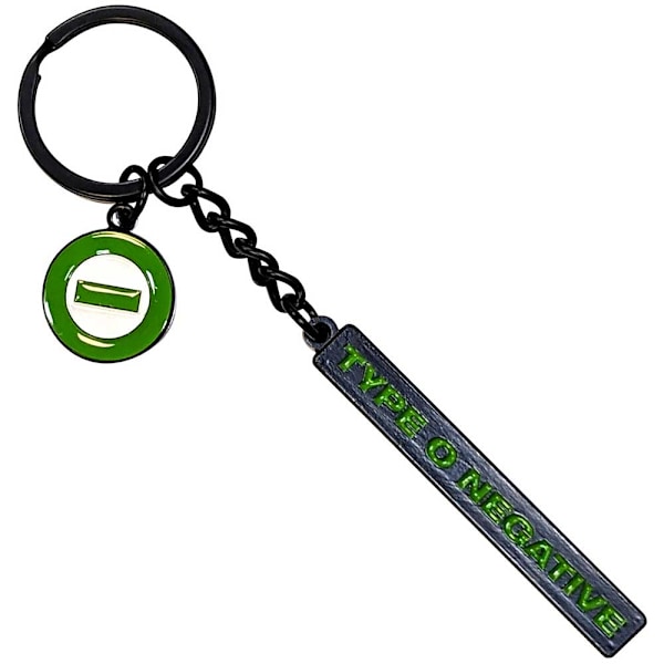 Type O Negative Text Logonyckelring Storlek: One Size Svart/Grön Black/Green One Size
