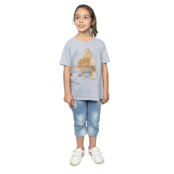 Beauty And The Beast Flickor Belle Silhouette Bomull T-shirt 9-11 Sports Grey 9-11 Years