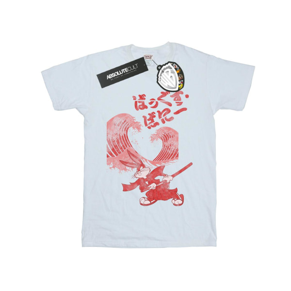 Looney Tunes Dam/Damer Bugs Bunny Shogun Bomull Boyfriend T-shirt White XL