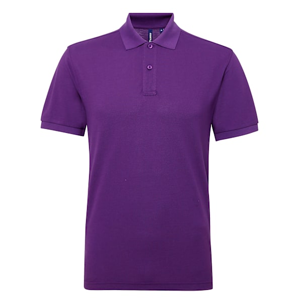 Asquith & Fox Herr Short Sleeve Performance Blend Polo Shirt L Purple L
