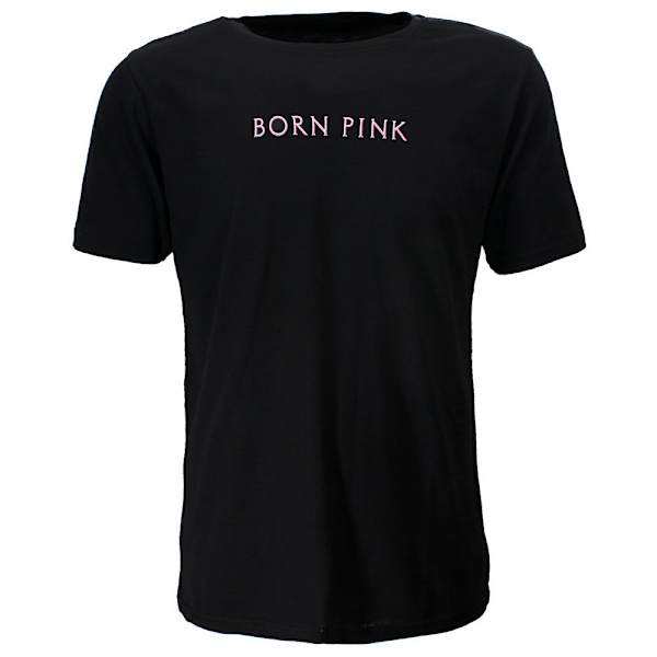 BlackPink Unisex Adult Born Pink Back Print Bomull T-Shirt L Svart Black L