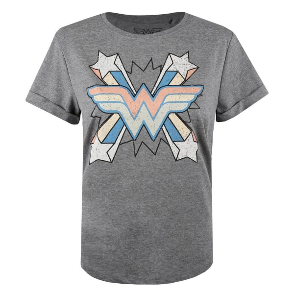 Wonder Woman Dam/Dam Burst T-shirt L Vit/Blå/Rosa White/Blue/Pink L