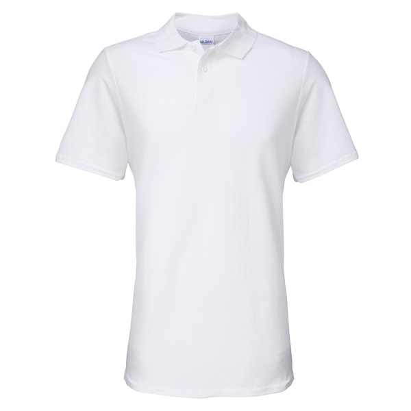 Gildan Unisex Adult Double Piqué Soft Touch Polo Shirt S Vit White S