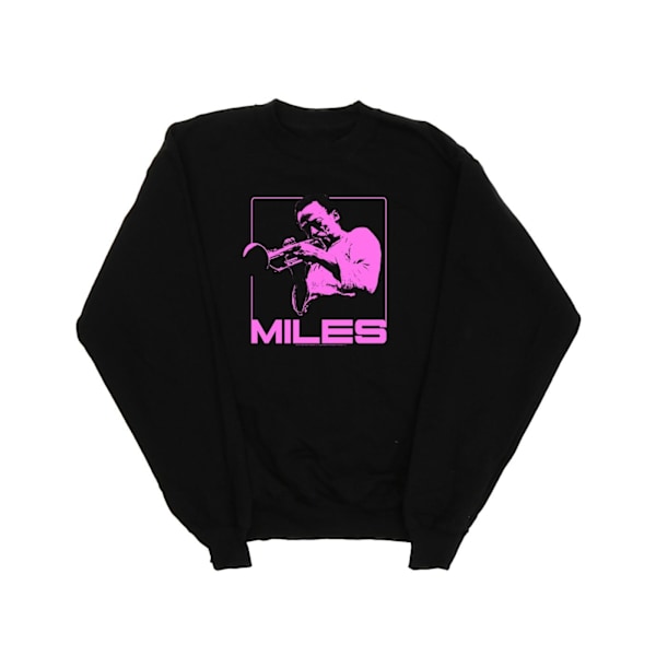 Miles Davis Herr Rosa Kvadratisk Sweatshirt XXL Svart Black XXL