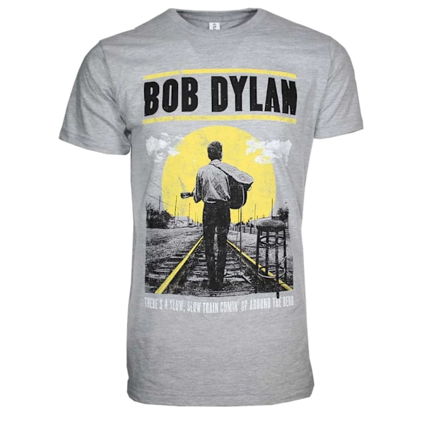 Bob Dylan Unisex Adult Slow Train Bomull T-shirt 3XL Grå Grey 3XL