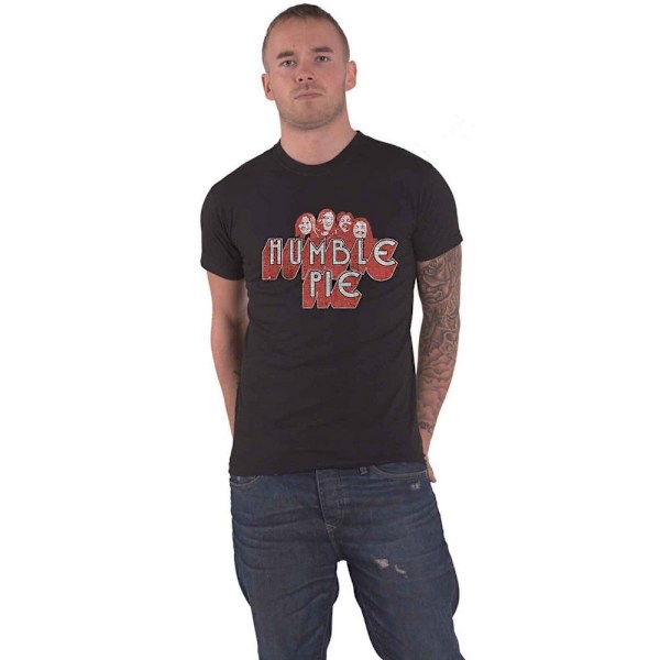 Humble Pie Unisex Adult Live 73 Poster T-Shirt M Svart Black M